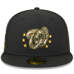 Washington Nationals 2024 Armed Forces Day On-Field 59FIFTY Fitted Hat - Black | New Era