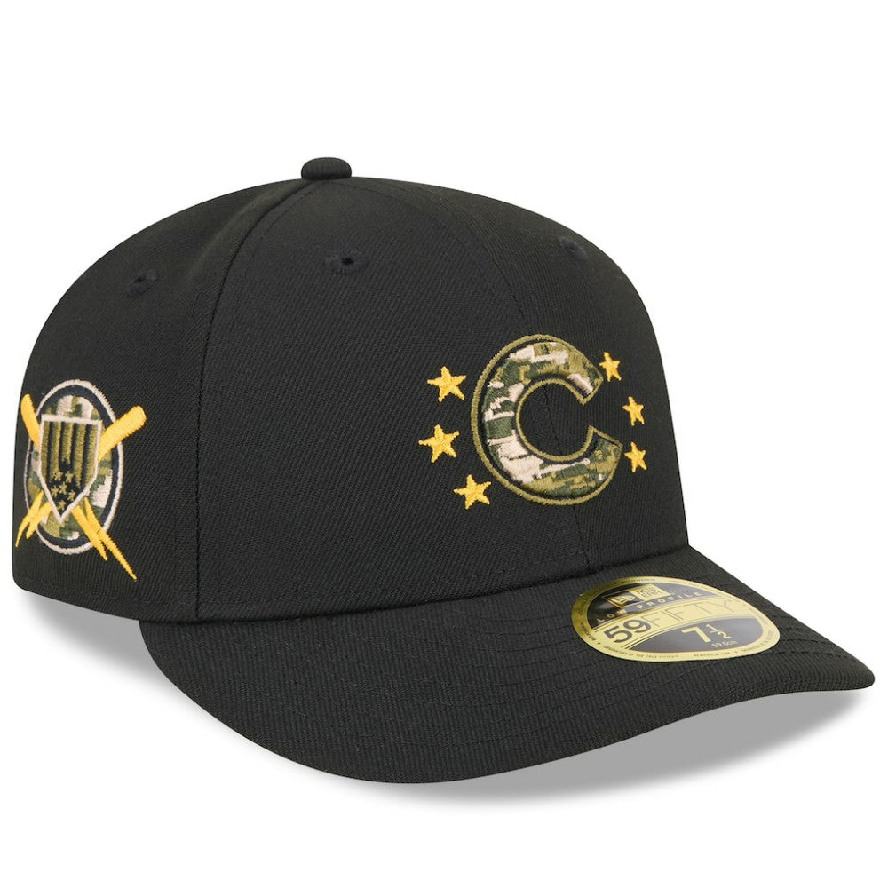 Chicago Cubs 2024 Armed Forces Day Low Profile 59FIFTY Fitted Hat - Black | New Era