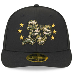 Athletics 2024 Armed Forces Day Low Profile 59FIFTY Fitted Hat - Black | New Era