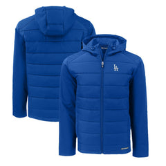 Los Angeles Dodgers Cutter & Buck Evoke Hybrid Eco Softshell Recycled Full-Zip Hoodie - Royal