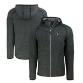 Milwaukee Brewers Cutter & Buck Mainsail Full-Zip Hooded Jacket - Heather Charcoal