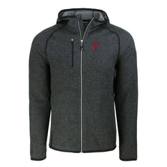 Philadelphia Phillies Cutter & Buck Mainsail Full-Zip Hooded Jacket - Heather Charcoal