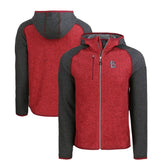 St. Louis Cardinals Cutter & Buck Mainsail Full-Zip Hooded Jacket - Heather Charcoal/Red