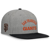 San Francisco Giants Elements Flat Brim Snapbuckle Hat - Heather Gray/Black