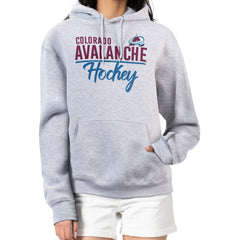 Colorado Avalanche G-III 4Her by Carl Banks Women's Team Sport Tri-Blend Fleece Hoodie Heather Gray
