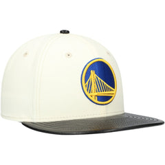 Golden State Warriors Faux Leather Visor Two-Tone 59FIFTY Fitted Hat sale - White/Black | New Era on sale