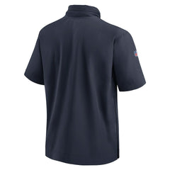 Chicago Bears 2024 Sideline Coach Short Sleeve Half-Zip Hoodie Jacket - Navy | Nike cheap