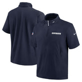 Dallas Cowboys 2024 Sideline Coach Short Sleeve Half-Zip Hoodie Jacket - Navy | Nike cheap
