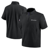 Minnesota Vikings 2024 Sideline Coach Short Sleeve Half-Zip Hoodie Jacket - Black | Nike outlet