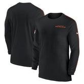 Cincinnati Bengals Sideline Coach UV Performance Long Sleeve T-Shirt - Black | Nike for sale