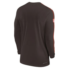 Cleveland Browns Sideline Coach UV Performance Long Sleeve T-Shirt - Brown | Nike online