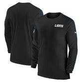 Detroit Lions Sideline Coach UV Performance Long Sleeve T-Shirt - Black | Nike outlet