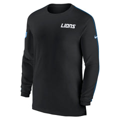 Detroit Lions Sideline Coach UV Performance Long Sleeve T-Shirt - Black | Nike outlet