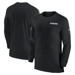 Las Vegas Raiders Sideline Coach UV Performance Long Sleeve T-Shirt - Black | Nike for sale