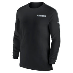 Las Vegas Raiders Sideline Coach UV Performance Long Sleeve T-Shirt - Black | Nike for sale