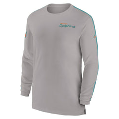 Miami Dolphins Sideline Coach UV Performance Long Sleeve T-Shirt - Gray | Nike online