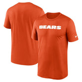 Chicago Bears Primetime Legend Wordmark Performance T-Shirt - Orange | Nike sale