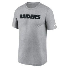 Las Vegas Raiders Primetime Legend Wordmark Performance T-Shirt - Heather Gray | Nike for sale