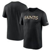 New Orleans Saints Primetime Legend Wordmark Performance T-Shirt - Black | Nike outlet