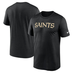 New Orleans Saints Primetime Legend Wordmark Performance T-Shirt - Black | Nike outlet