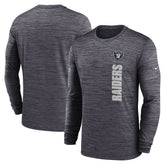 Las Vegas Raiders Sideline Velocity Dri-FIT Long Sleeve T-Shirt - Black | Nike for sale