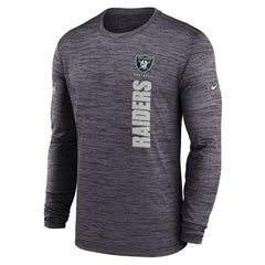 Las Vegas Raiders Sideline Velocity Dri-FIT Long Sleeve T-Shirt - Black | Nike for sale