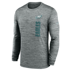 Philadelphia Eagles Sideline Velocity Dri-FIT Long Sleeve T-Shirt - Gray | Nike on sale