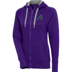Arizona Diamondbacks Antigua Women's Cooperstown Victory Full-Zip Hoodie - Purple