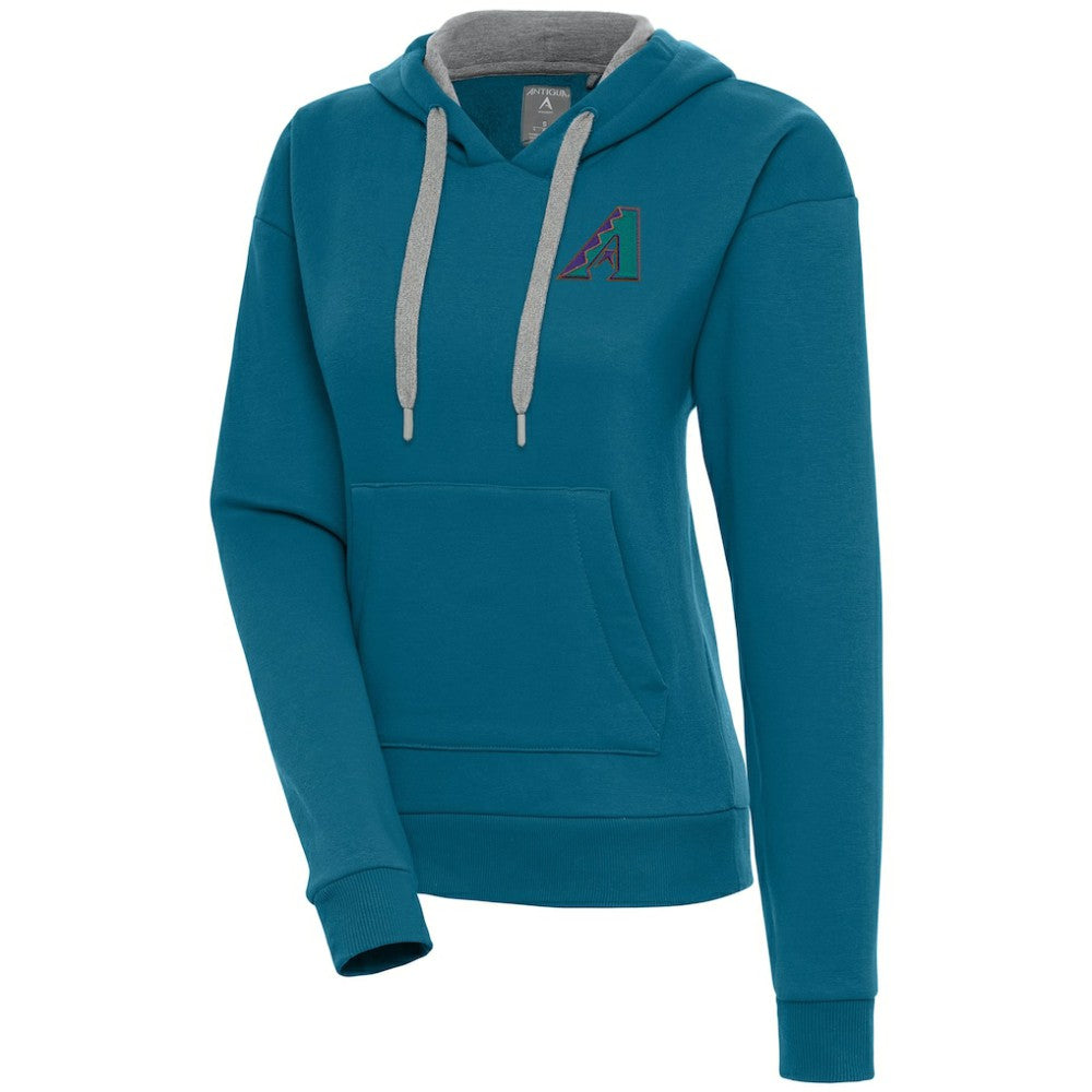 Arizona Diamondbacks Antigua Women's Cooperstown Victory Pullover Hoodie - Teal