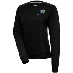 Tampa Bay Rays Antigua Women's Cooperstown Victory Crewneck Pullover Sweatshirt - Black