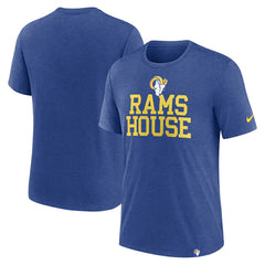 Los Angeles Rams Blitz Tri-Blend T-Shirt - Heather Royal | Nike outlet