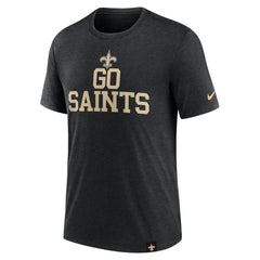 New Orleans Saints Blitz Tri-Blend T-Shirt - Heather Black | Nike cheap