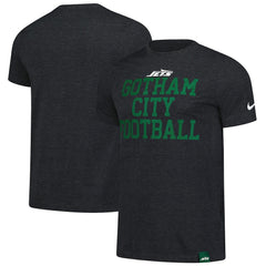 New York Jets Blitz Tri-Blend T-Shirt - Heather Black | Nike online