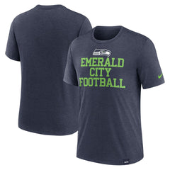 Seattle Seahawks Blitz Tri-Blend T-Shirt - Heather College Navy | Nike cheap