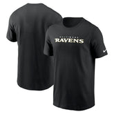 Baltimore Ravens Primetime Wordmark Essential T-Shirt - Black | Nike on sale