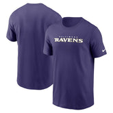 Baltimore Ravens Primetime Wordmark Essential T-Shirt - Purple | Nike on sale