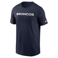 Denver Broncos Primetime Wordmark Essential T-Shirt - Navy | Nike online