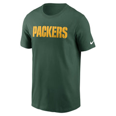 Green Bay Packers Primetime Wordmark Essential T-Shirt - Green | Nike online