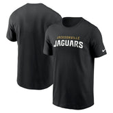 Jacksonville Jaguars Primetime Wordmark Essential T-Shirt - Black | Nike online