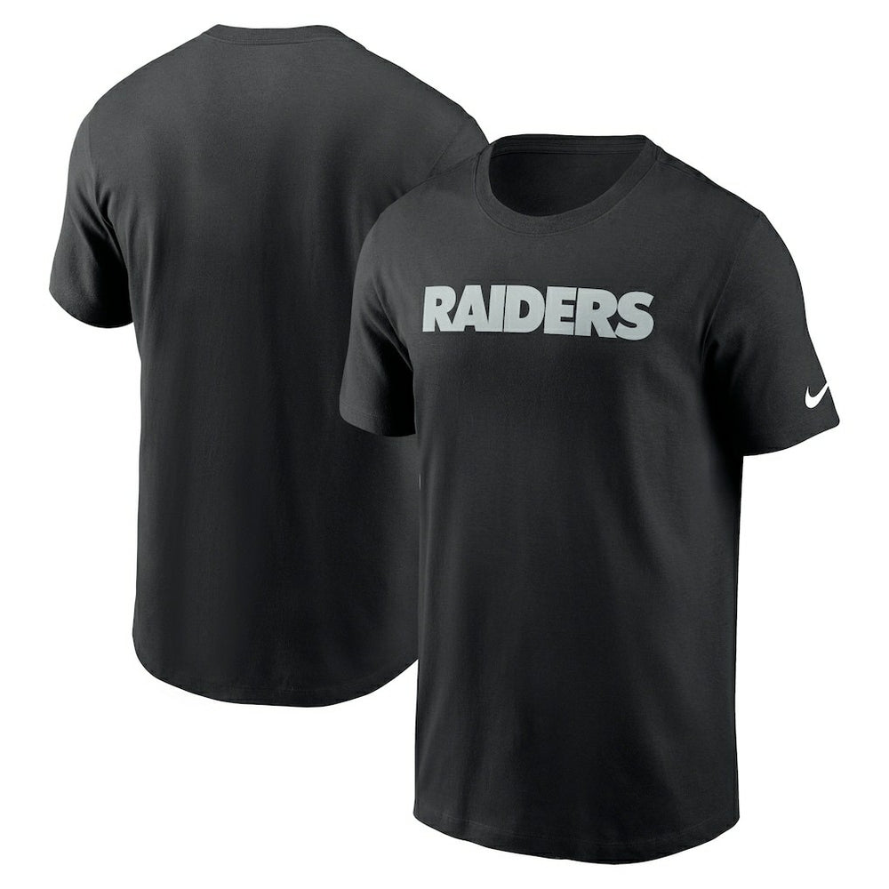 Las Vegas Raiders Primetime Wordmark Essential T-Shirt - Black | Nike discount