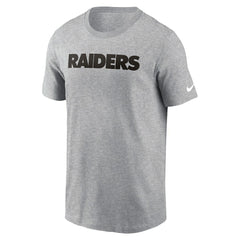 Las Vegas Raiders Primetime Wordmark Essential T-Shirt - Heather Gray | Nike sale