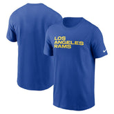 Los Angeles Rams Primetime Wordmark Essential T-Shirt - Royal | Nike on sale