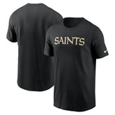 New Orleans Saints Primetime Wordmark Essential T-Shirt - Black | Nike cheap