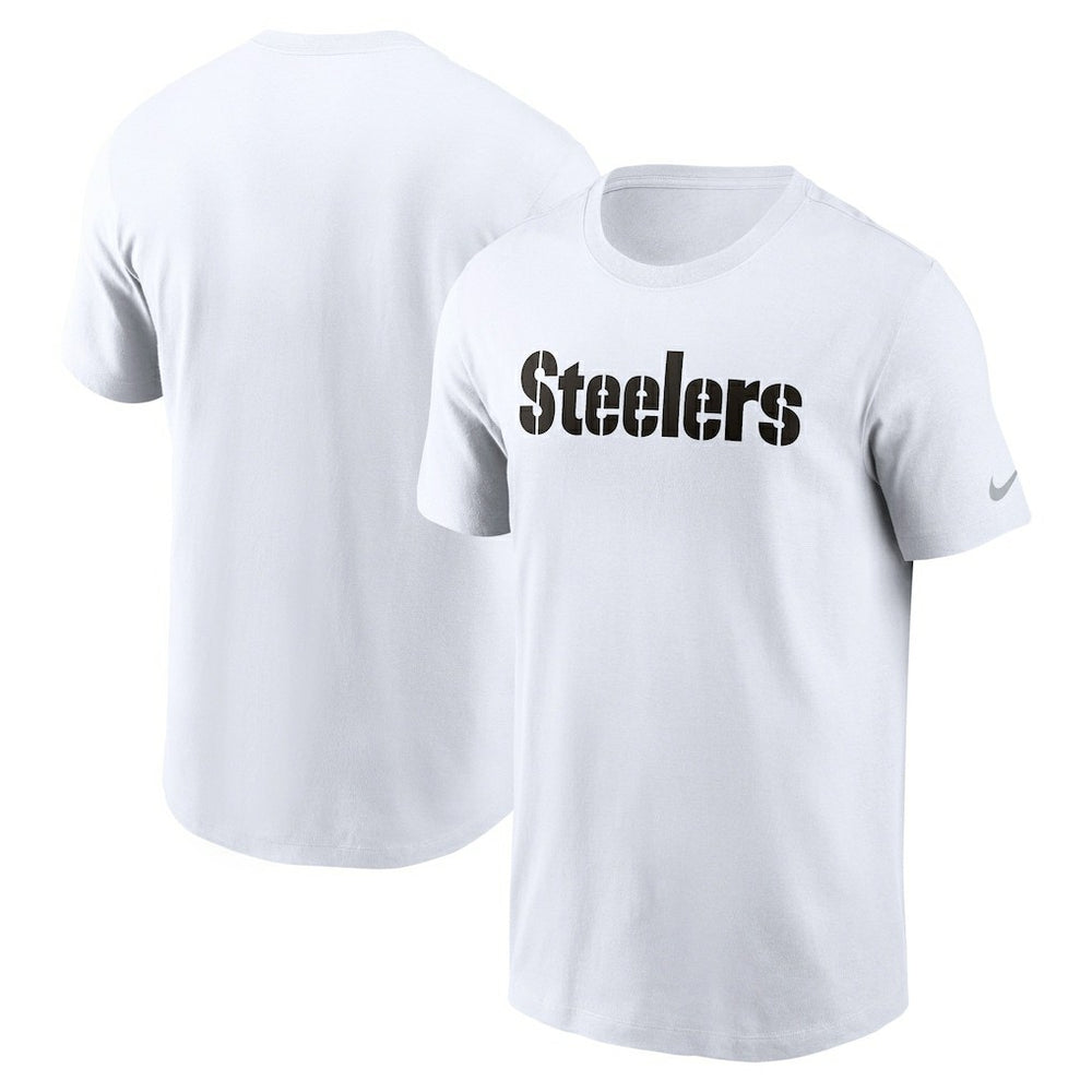 Pittsburgh Steelers Primetime Wordmark Essential T-Shirt - White | Nike outlet