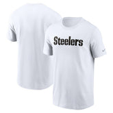 Pittsburgh Steelers Primetime Wordmark Essential T-Shirt - White | Nike outlet