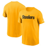 Pittsburgh Steelers Primetime Wordmark Essential T-Shirt - Gold | Nike sale