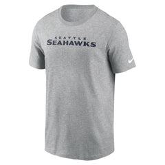 Seattle Seahawks Primetime Wordmark Essential T-Shirt - Heather Gray | Nike discount