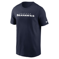 Seattle Seahawks Primetime Wordmark Essential T-Shirt - College Navy | Nike for sale
