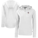 Minnesota Twins Cutter & Buck Women's Daybreak Eco Recycled Half-Zip Hoodie - White