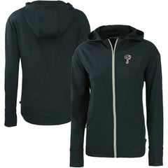 Philadelphia Phillies Cutter & Buck Women's Daybreak Eco Recycled Full-Zip Hoodie - Navy
